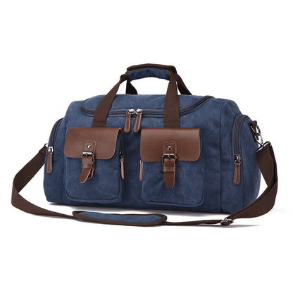European American Style Canvas Travel Bag – Portable Duffel & Shoulder Bag