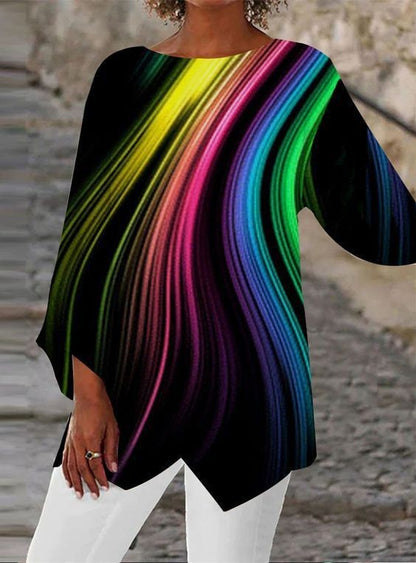 Butterfly Flying Digital Printing Women's Long-sleeved Top