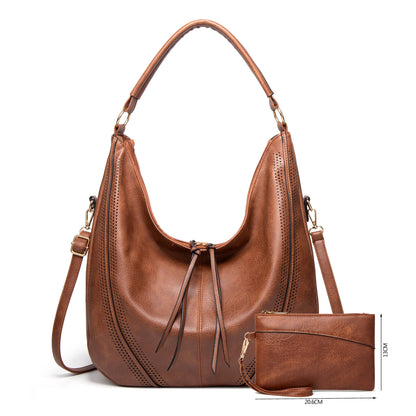Women’s Casual Tassel Shoulder Bag – Large Capacity Everyday Tote