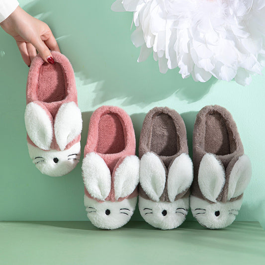 Cartoon Bunny Warm Children’s Slippers – Kids Plush Winter Indoor Home Shoes