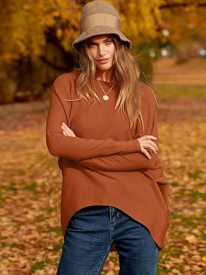 Women’s Long-Sleeved Loose Casual T-Shirt – Oversized Fall & Winter Top
