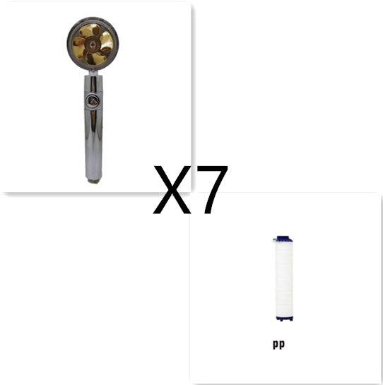 360° Rotating High Pressure Shower Head with Fan – Water Saving Spa Spray Nozzle