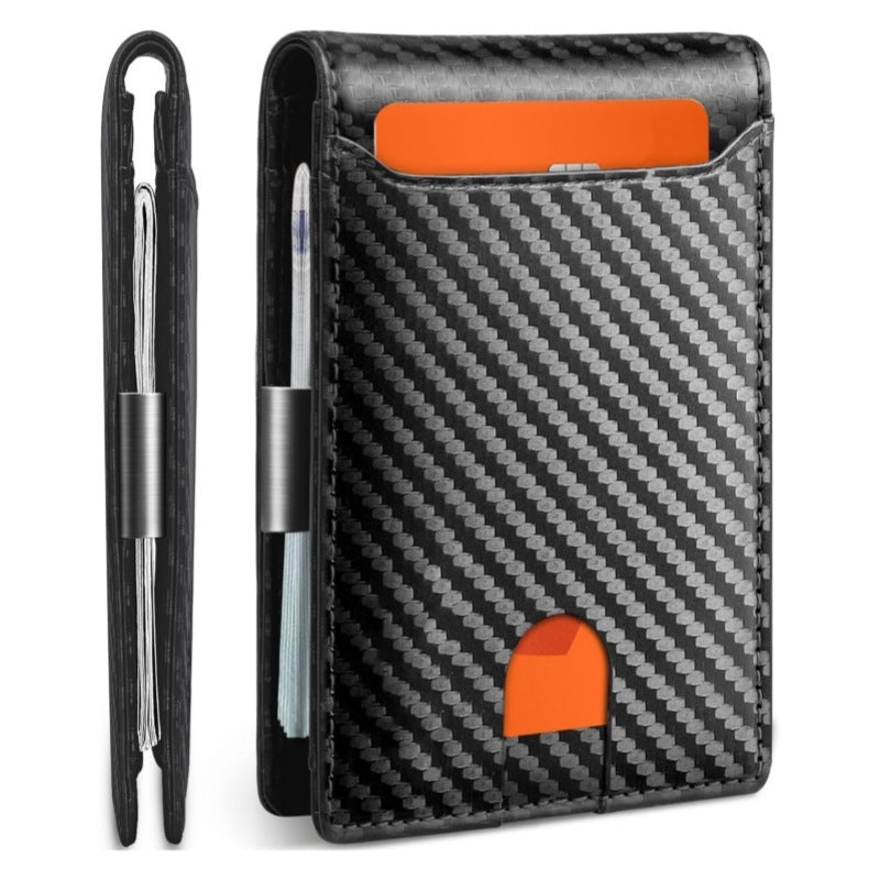 Men’s RFID Blocking Ultra-Thin Flip Two-Fold Wallet – Minimalist Slim Card Holder