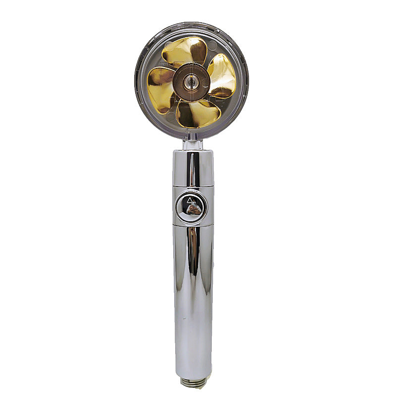 360° Rotating High Pressure Shower Head with Fan – Water Saving Spa Spray Nozzle