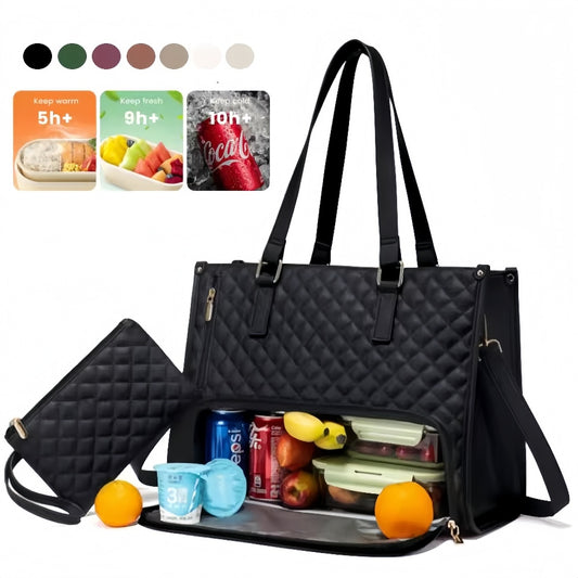 Women’s Insulated Tote Bag – Fashion Lunch Bag & Laptop Handbag