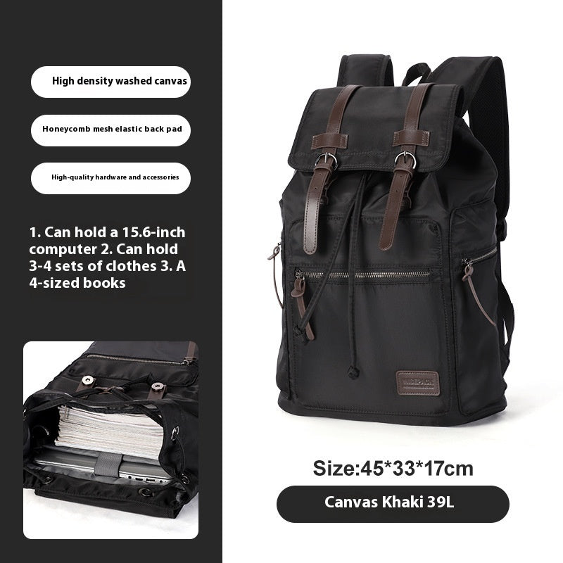Retro Men’s Canvas Backpack – Vintage Laptop & Travel Bag