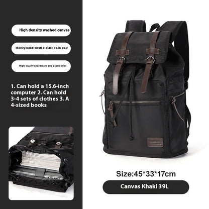 Retro Men’s Canvas Backpack – Vintage Laptop & Travel Bag