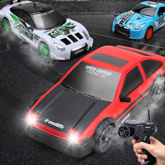2.4G 4WD Drift RC Car – Remote Control Racing Car with LED Lights & Extra Tires for Kids