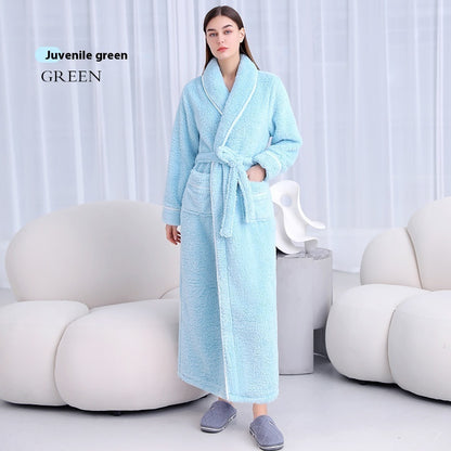 Women’s Plus Size Plush Bathrobe – Warm Winter Lounge Wear