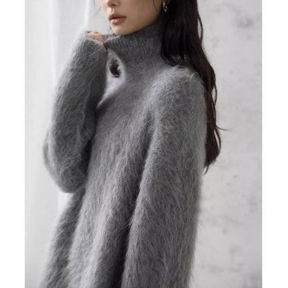 Women’s Mohair Turtleneck Sweater – Soft Knit Pullover Winter Wear