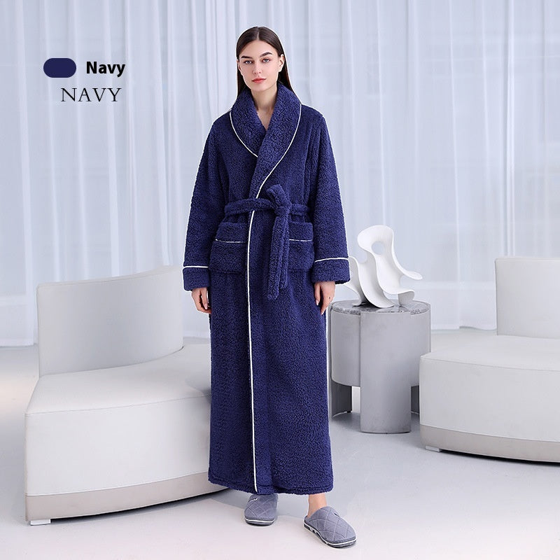 Women’s Plus Size Plush Bathrobe – Warm Winter Lounge Wear