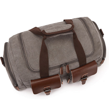 European American Style Canvas Travel Bag – Portable Duffel & Shoulder Bag