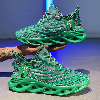 Unisex Flyknit Breathable Casual Sneakers – Lightweight Mesh Running Shoes