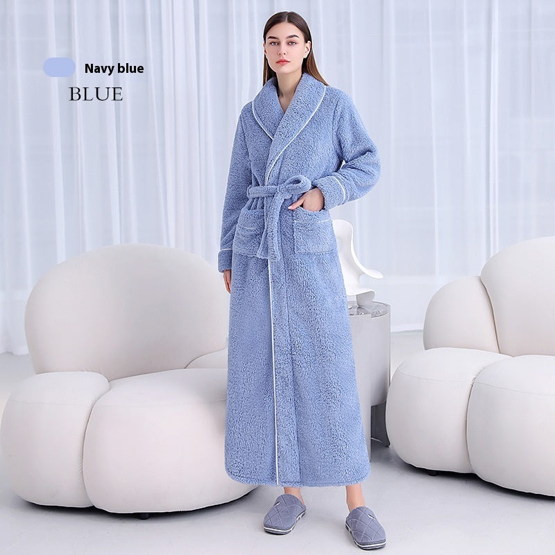 Women’s Plus Size Plush Bathrobe – Warm Winter Lounge Wear