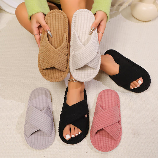Women’s Winter Plush Slippers – Cozy Indoor & Outdoor House Sandals