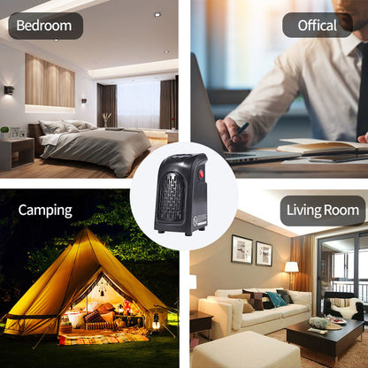 Mini Electric Room Heater Fan – Portable Plug-in Ceramic Air Warmer