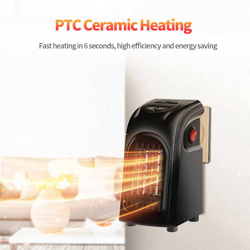 Mini Electric Room Heater Fan – Portable Plug-in Ceramic Air Warmer