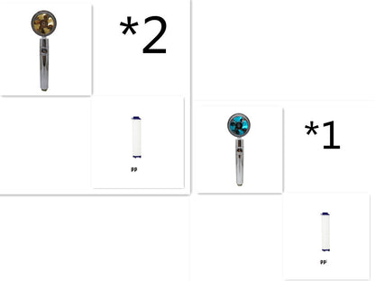 360° Rotating High Pressure Shower Head with Fan – Water Saving Spa Spray Nozzle