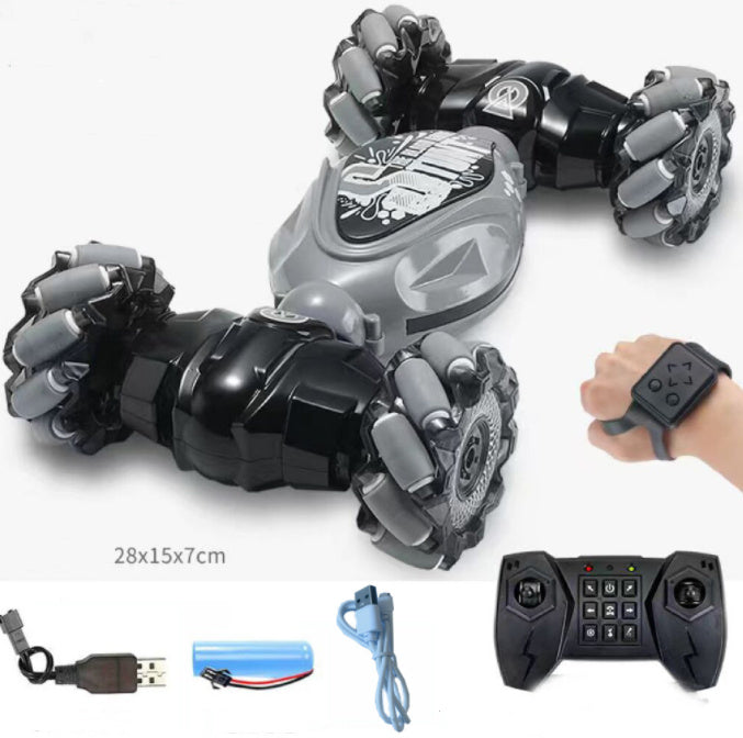 Gesture Sensing RC Transforming Car – 360° Twisting Drift Remote Control Stunt Vehicle with Wrist Watch Control