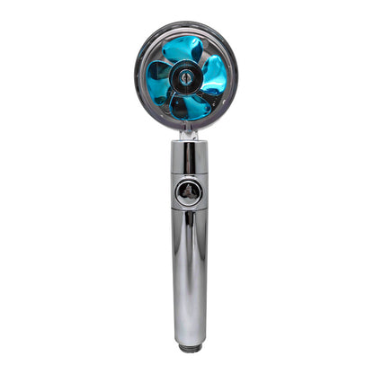 360° Rotating High Pressure Shower Head with Fan – Water Saving Spa Spray Nozzle