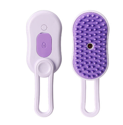 3-in-1 Cat & Dog Steam Grooming Brush – Electric Pet Hair Removal & Massage Comb