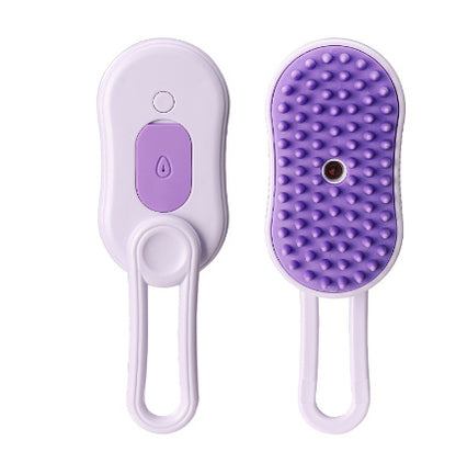 3-in-1 Cat & Dog Steam Grooming Brush – Electric Pet Hair Removal & Massage Comb