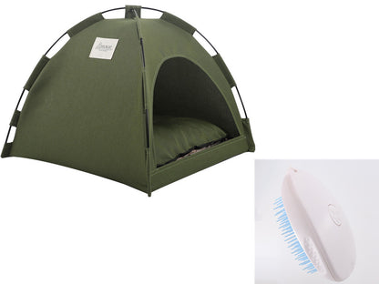 Cat Tent Bed & Dog House – Portable Indoor Pet Nest with Cushion