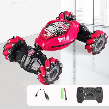Gesture Sensing RC Transforming Car – 360° Twisting Drift Remote Control Stunt Vehicle with Wrist Watch Control