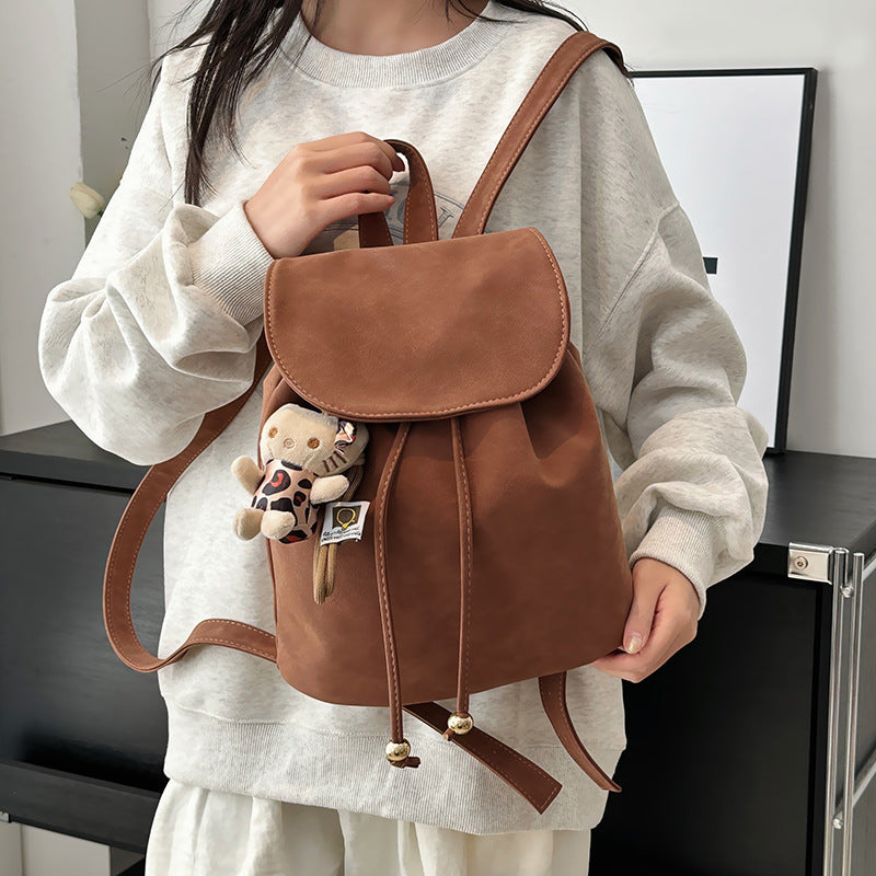 Retro Fashion Casual Women’s Backpack – Soft PU Leather Shoulder Bag