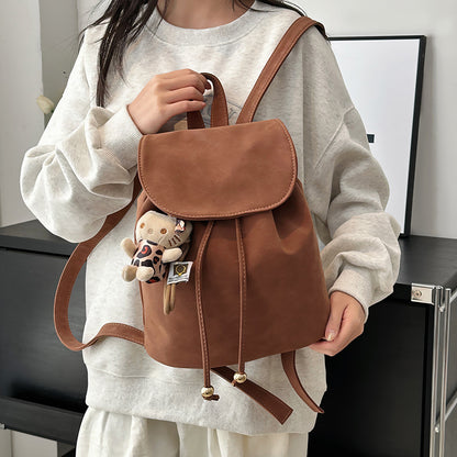 Retro Fashion Casual Women’s Backpack – Soft PU Leather Shoulder Bag